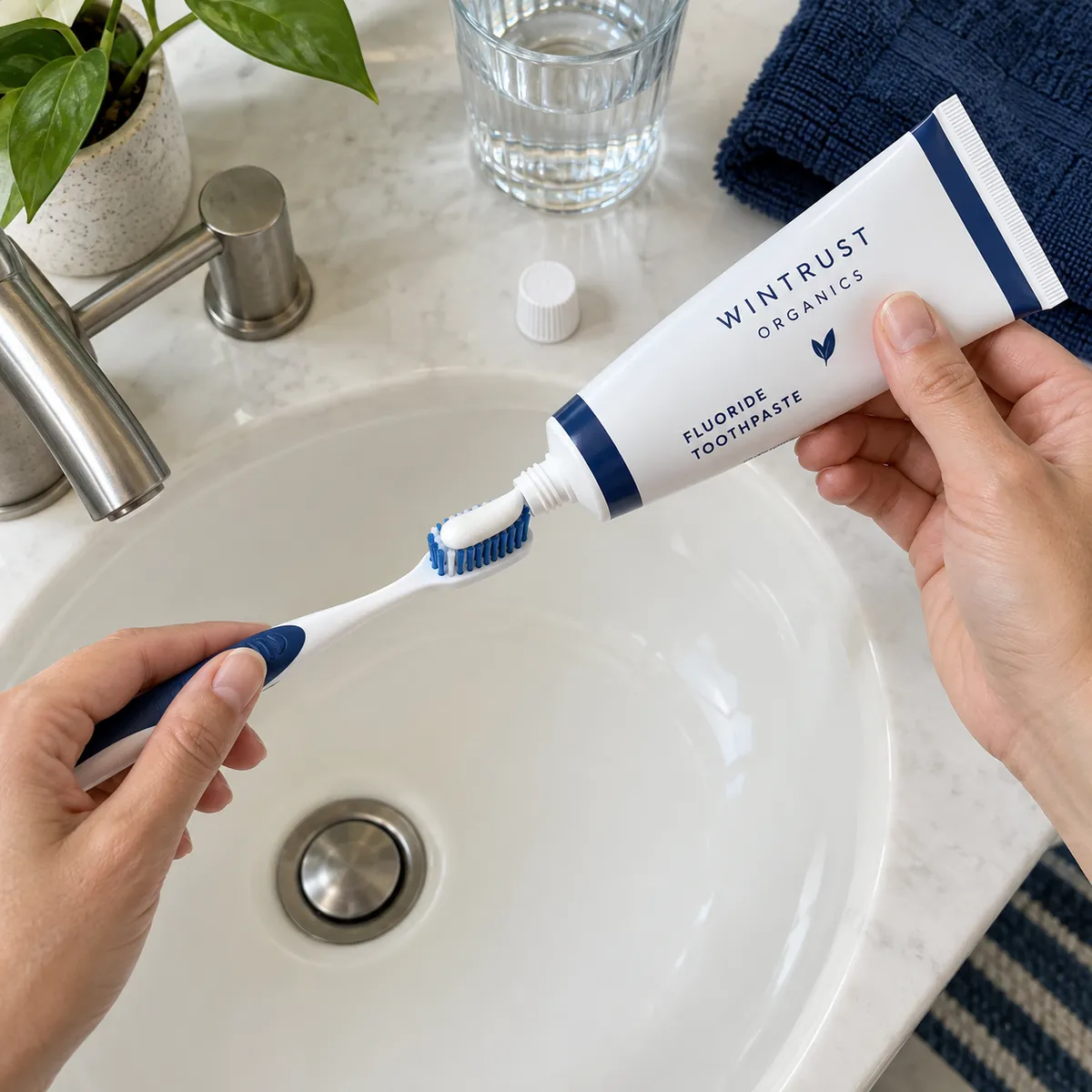 Wintrust fluoride toothpaste tube